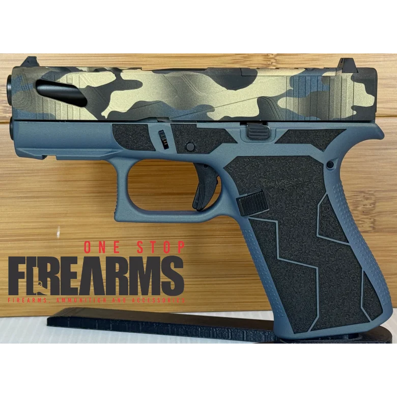 Custom Glock 43X Breakup Blue Camo 9mm 10 Round Pistol