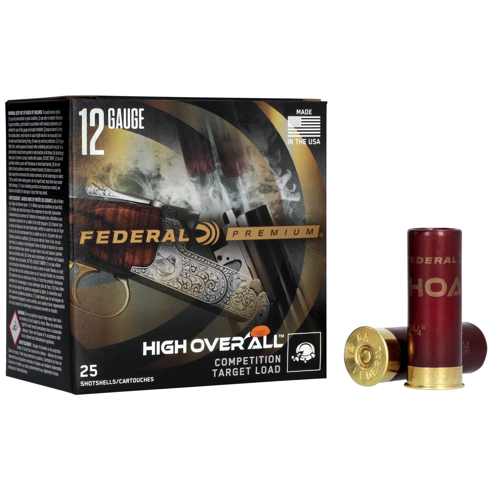 Federal Premium High Over All Competition Target Load 12 Gauge 2.75" #8 Lead Shot 25-Round Box