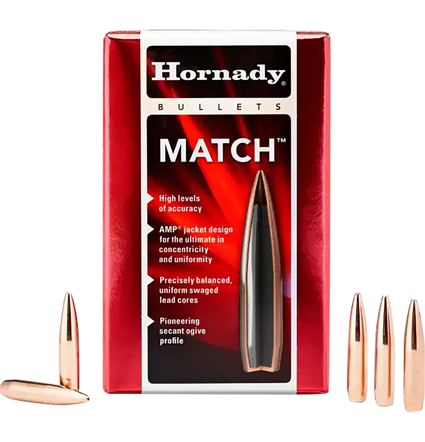 Hornady Match 75 Grain Boat Tail Hollow Point Bullets (.224 Caliber, 100 Count) - image 3 of 5