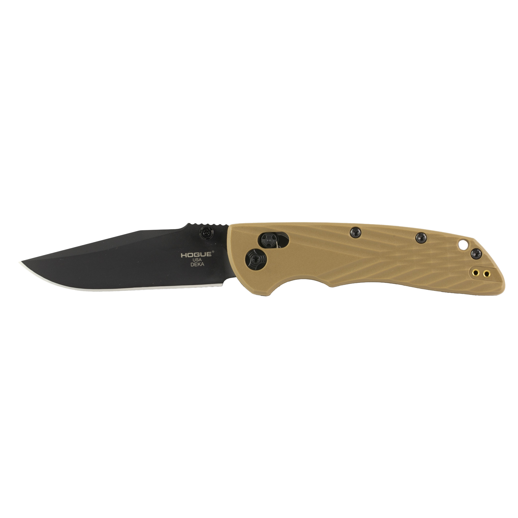 Hogue Deka Folding Knife CPM MagnaCut Black Cerakote 3.25" Blade - image 1 of 6