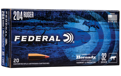 Federal V&P .204 Ruger 32gr Hornady V-MAX Ammo 20rd Box
