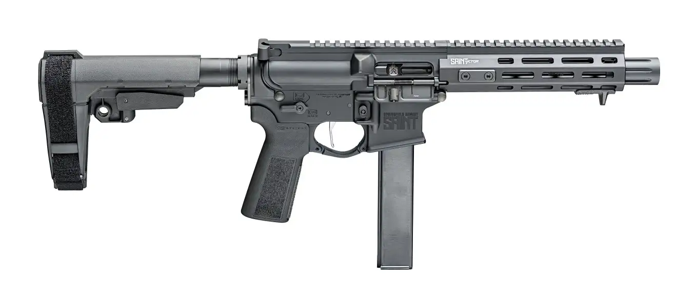 Springfield Armory Saint Victor 9mm Pistol 8.5" Black SBA3 Brace 32rd