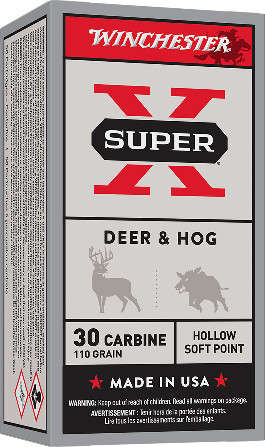 Winchester Ammo X30M1 Super X  30Carbine 110gr Hollow Soft Point 50 Per Box/10 Case