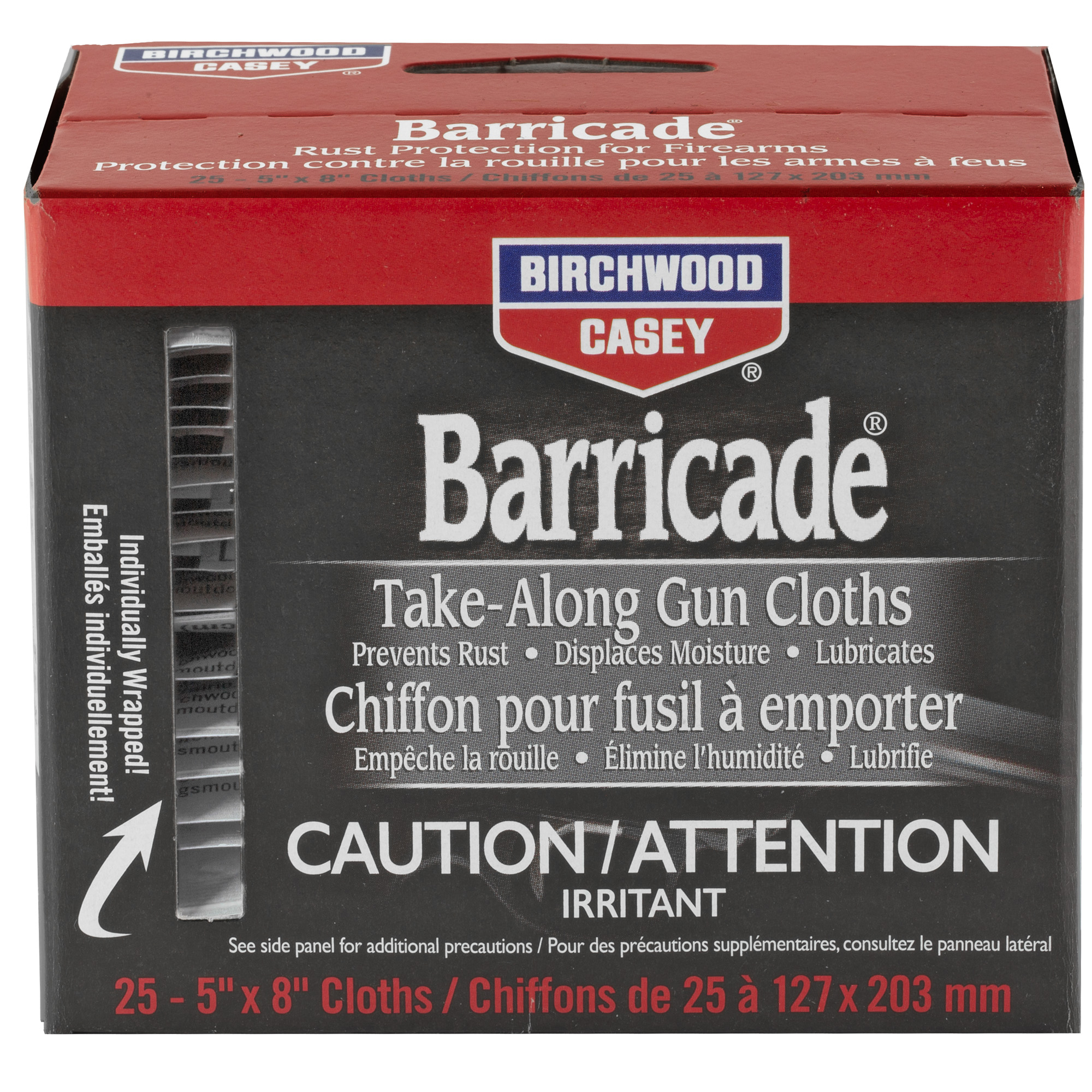 Birchwood Casey Barricade Rust Protection Wipes - Take Alongs Foil Pack (25 Count)
