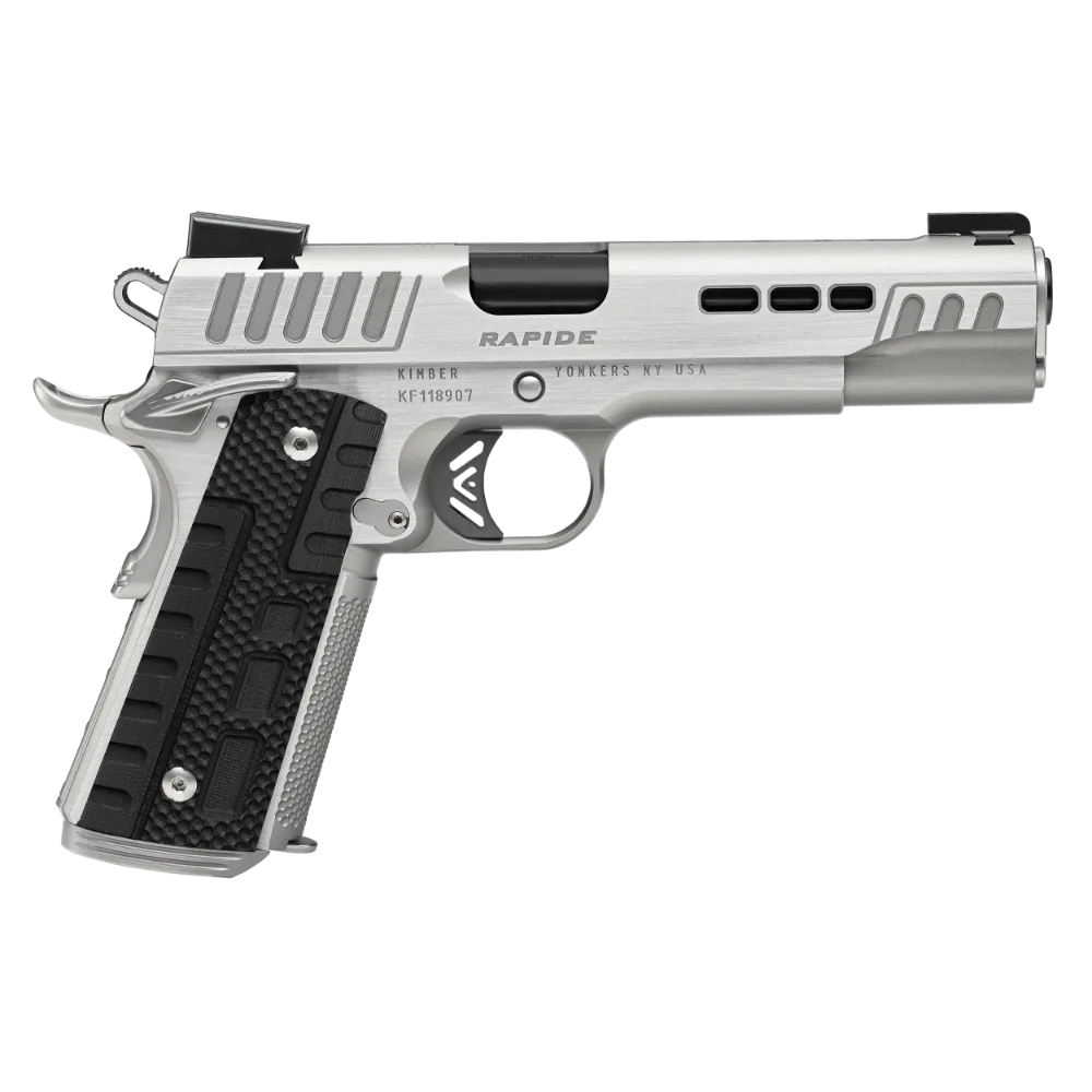 Kimber Rapide Frost 9mm 5" 9+1 Silver Slide G10 Grips