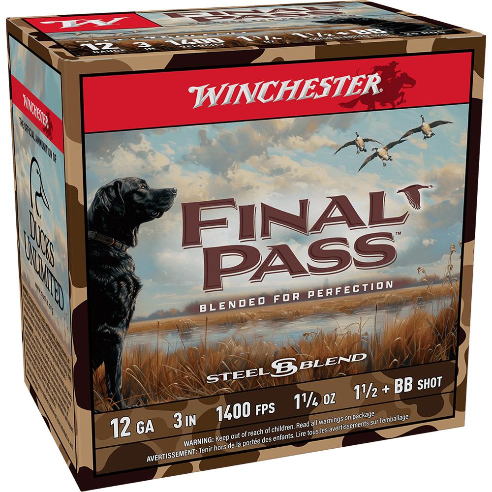 Winchester Final Pass Shotshells 12 ga 3" 1-1/4 oz 1400 fps 1.5 + BB 25/rd