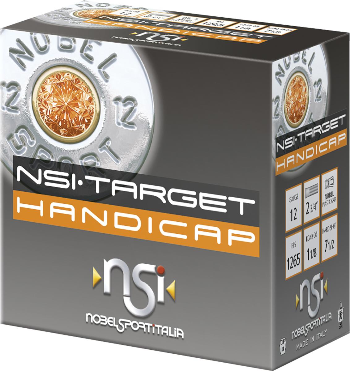 Nobel NSI Target Handicap Shotshell 12 ga 2-3/4" 1-1/8 oz 1265 fps #7.5 25/ct