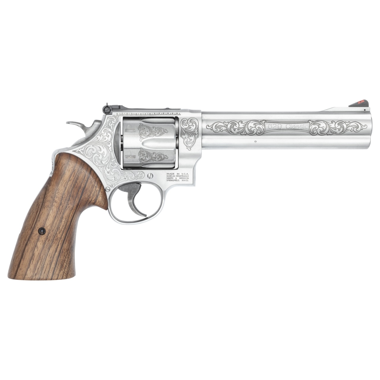Smith & Wesson 629 Double/Single Action Revolver - 44 Magnum, 6.5" Barrel, Engraved Stainless Steel