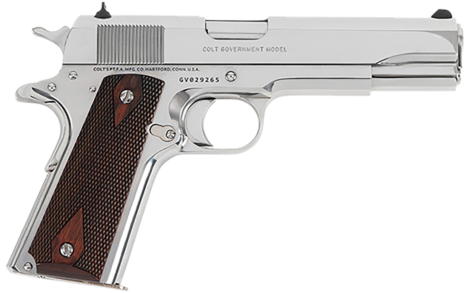 Colt 1911 Government 45 ACP 5" Bright Stainless O1911CBS