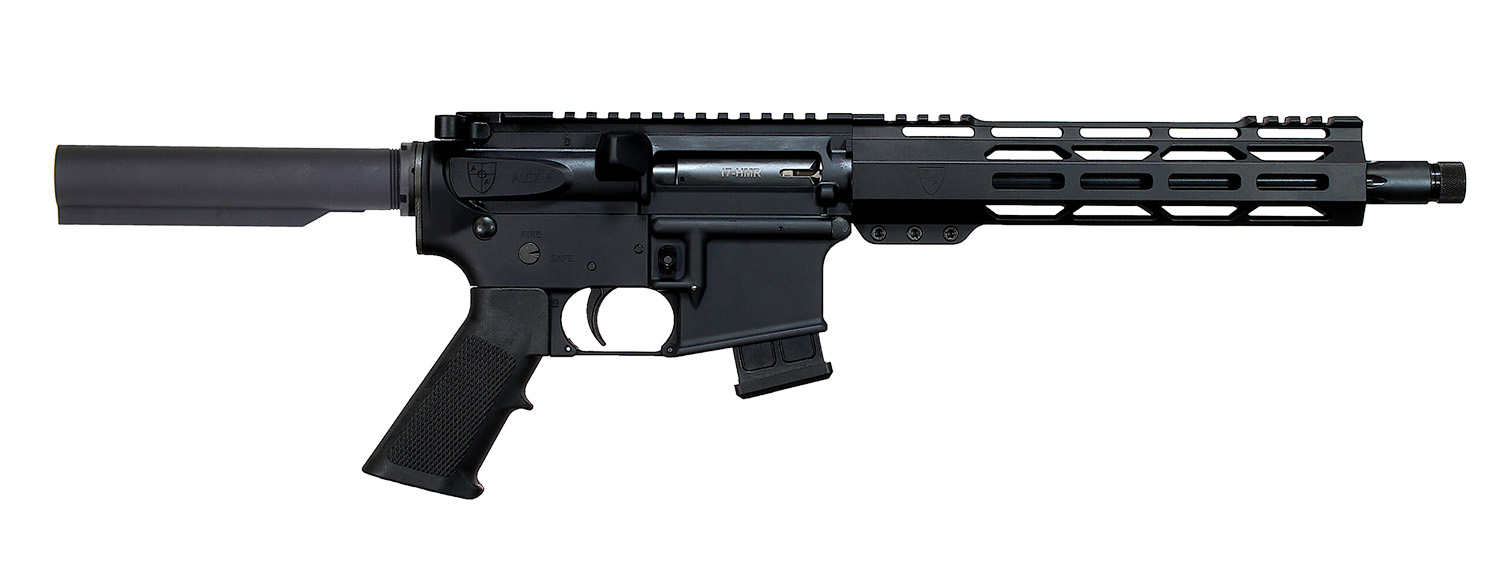 Alexander Arms PHI17NB Highlander  17 HMR 10+1 11" Black Fluted Threaded Barrel, Black Anodized Picatinny Rail Receiver, Black A2 Grip