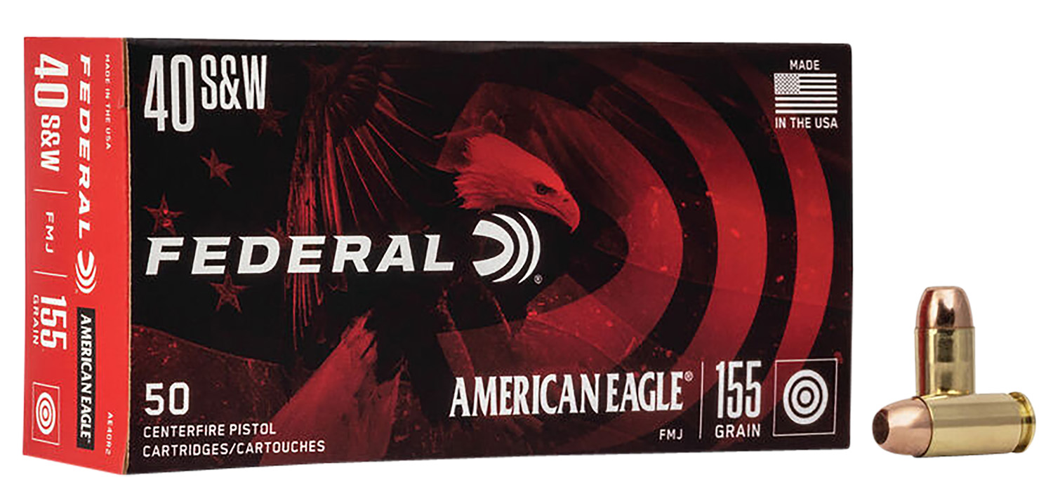 Federal American Eagle 40 S&W 155Gr FMJ 50Rd Box Ammo