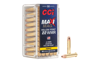 CCI Maxi-Mag .22 WMR 40gr HP Ammo 50rd