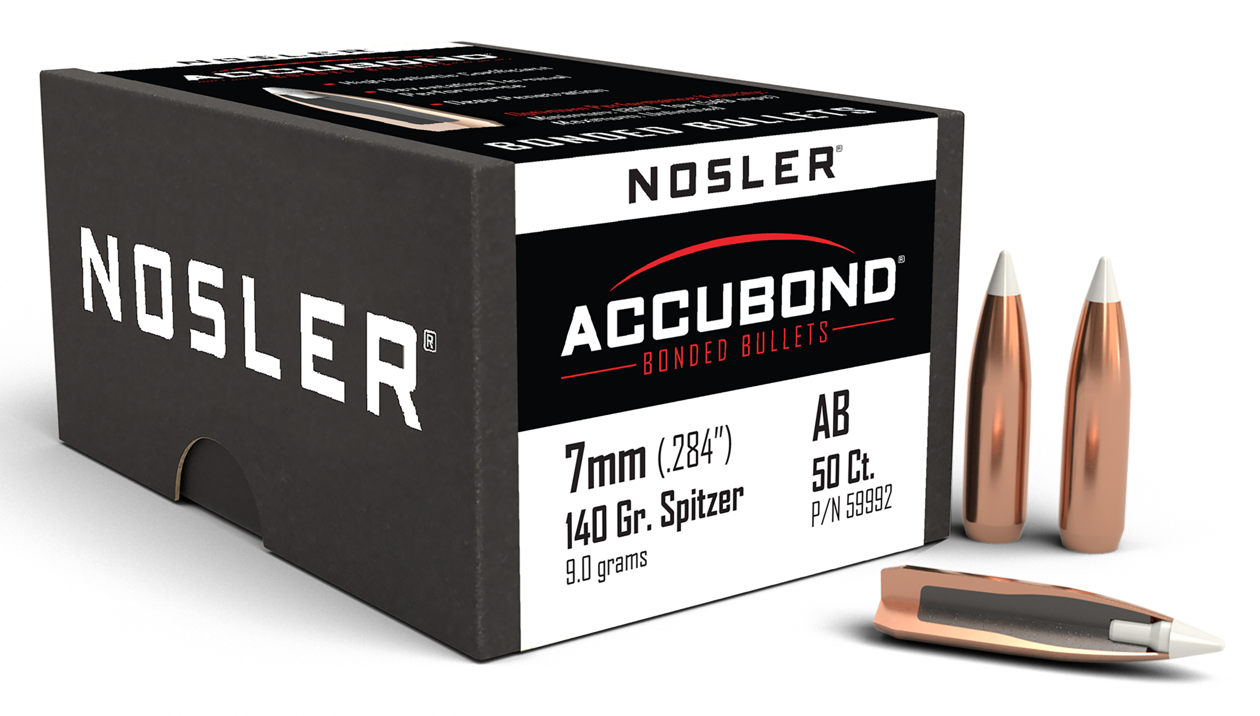 Nosler AccuBond 7mm .284" 140 Grain Spitzer Boat Tail Bullets - 50 Count - image 4 of 6