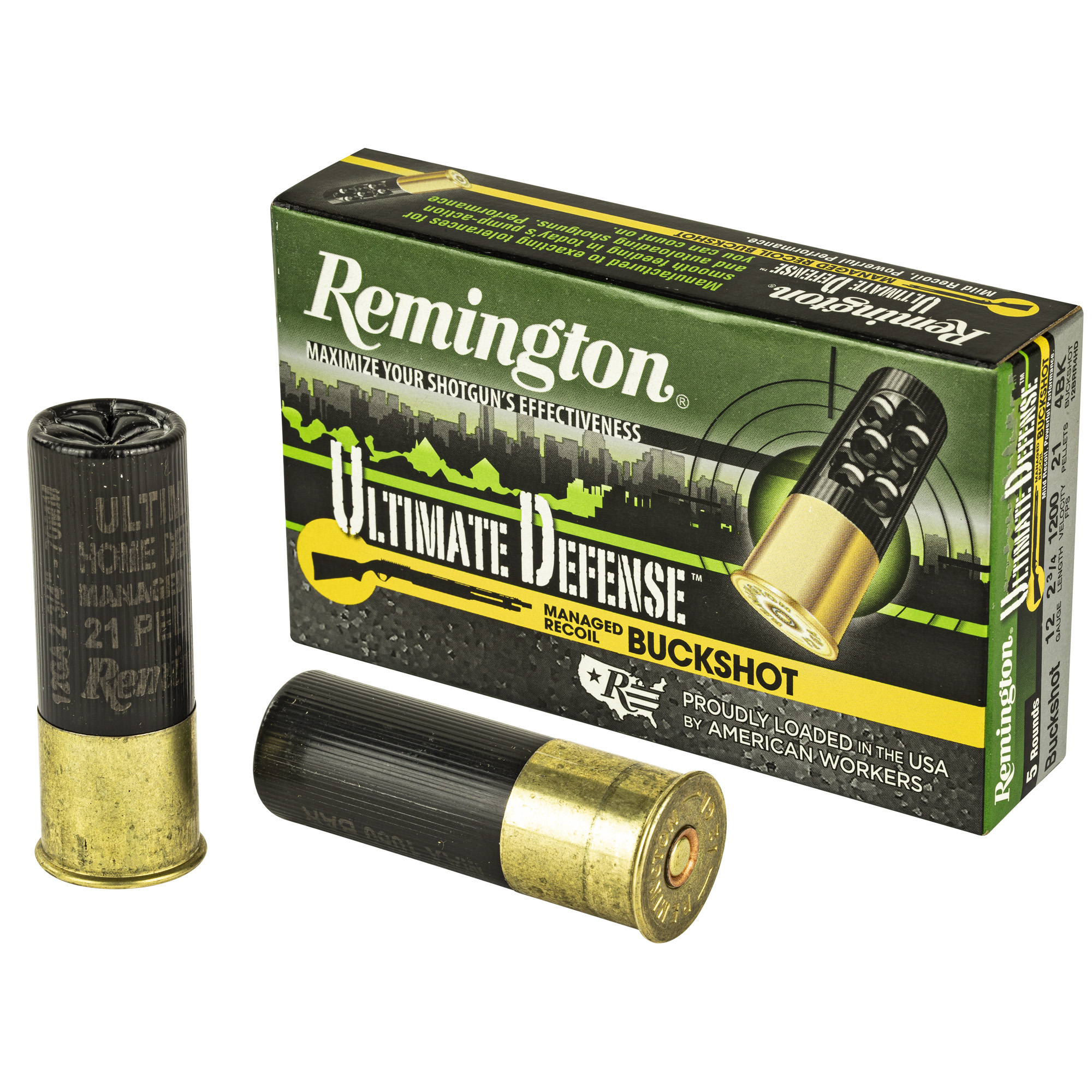 Remington Ultimate Defense 12 Gauge 2.75" 4 Buck Buckshot