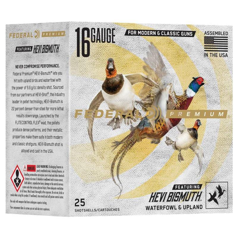 Federal Premium HEVI-Bismuth 16ga 2.75" 1-1/8oz 1400fps #3 25rd Box