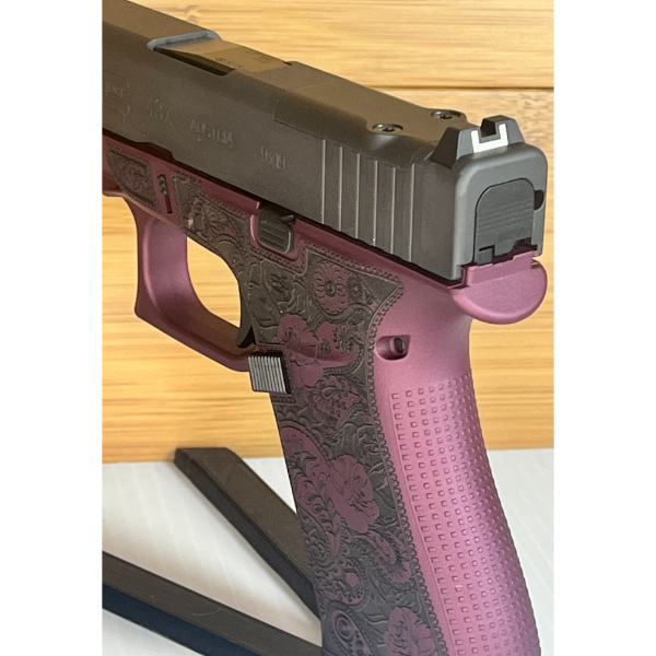 Glock 43X MOS Black Cherry Red Roses 9mm Pistol