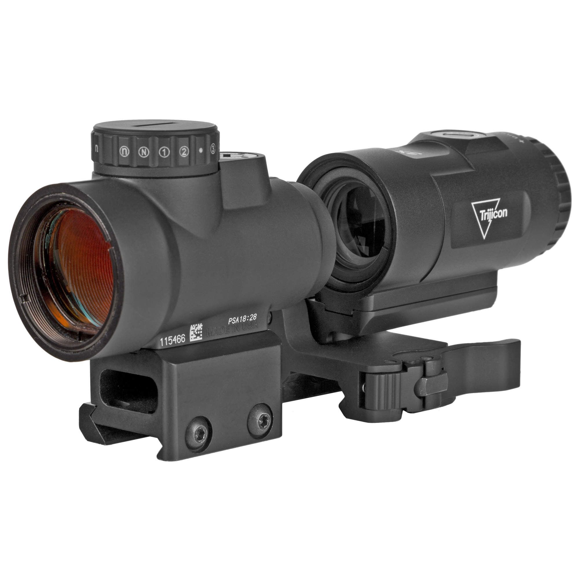Trijicon MRO HD 1x25mm Red Dot Sight with 3x Magnifier and Flip-to-Side Mount