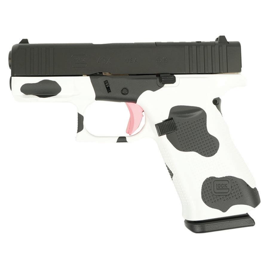 Glock 43X Cow Hydro Dipped Custom 9mm 3.41" 10-Rd Slim Carry Pistol