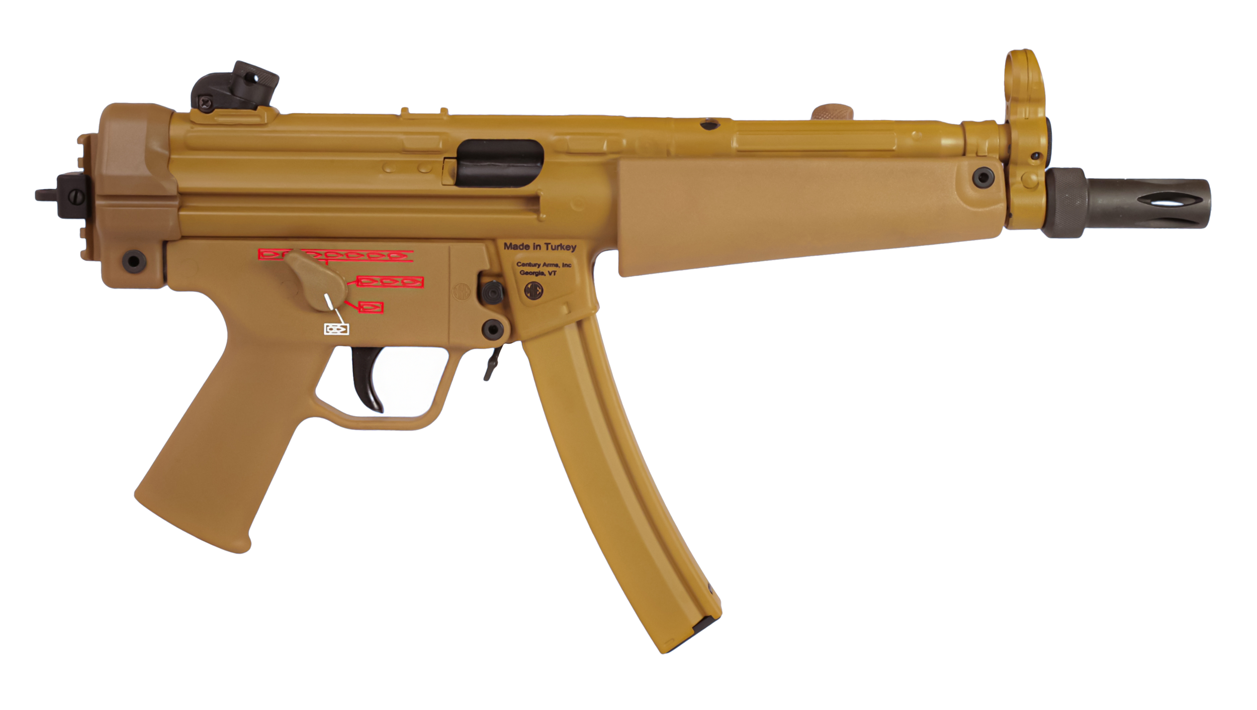 Century Arms AP5 RAL800 Semi-Auto Pistol 9mm 8.9in Threaded Barrel
