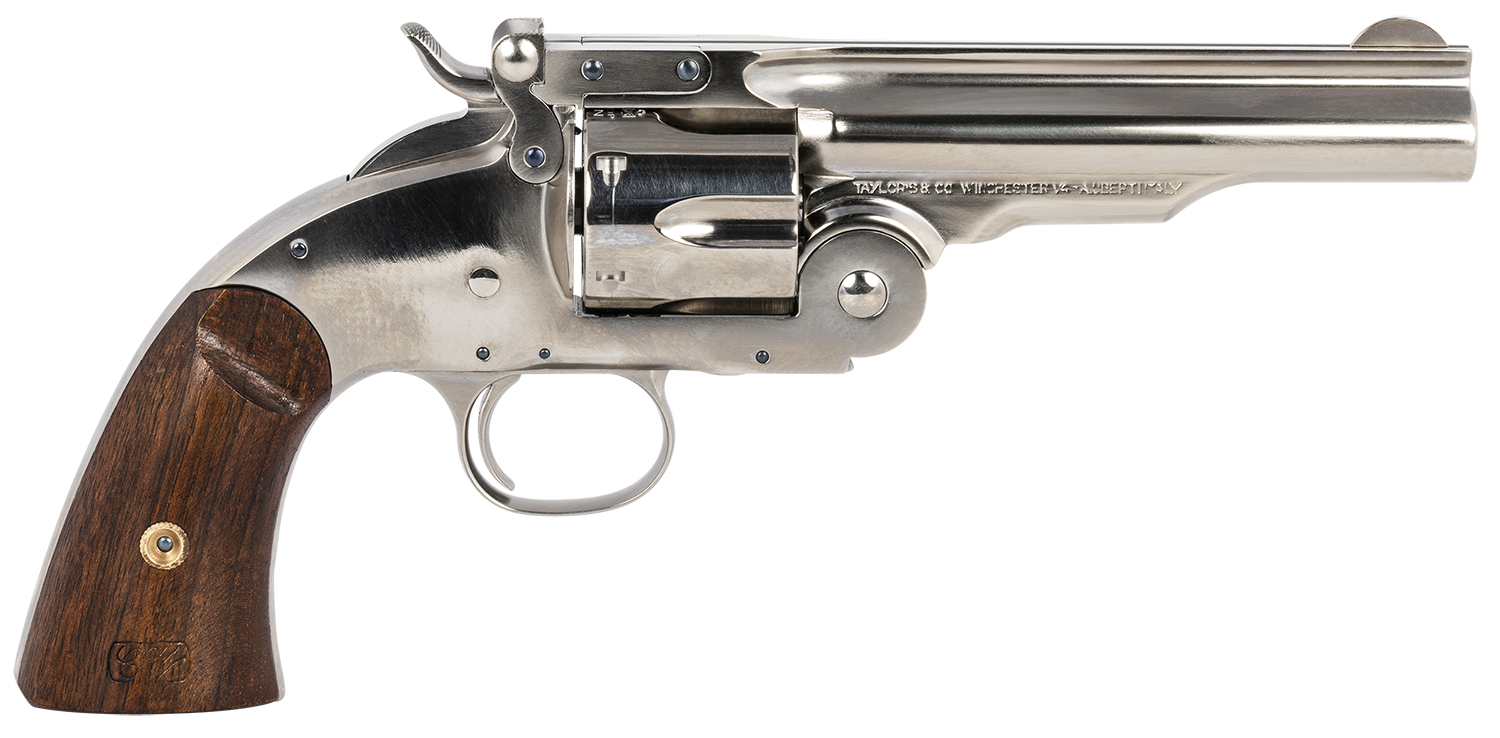 Taylor's & Company Schofield Top Break 45 Colt 5" Nickel Walnut 6rd