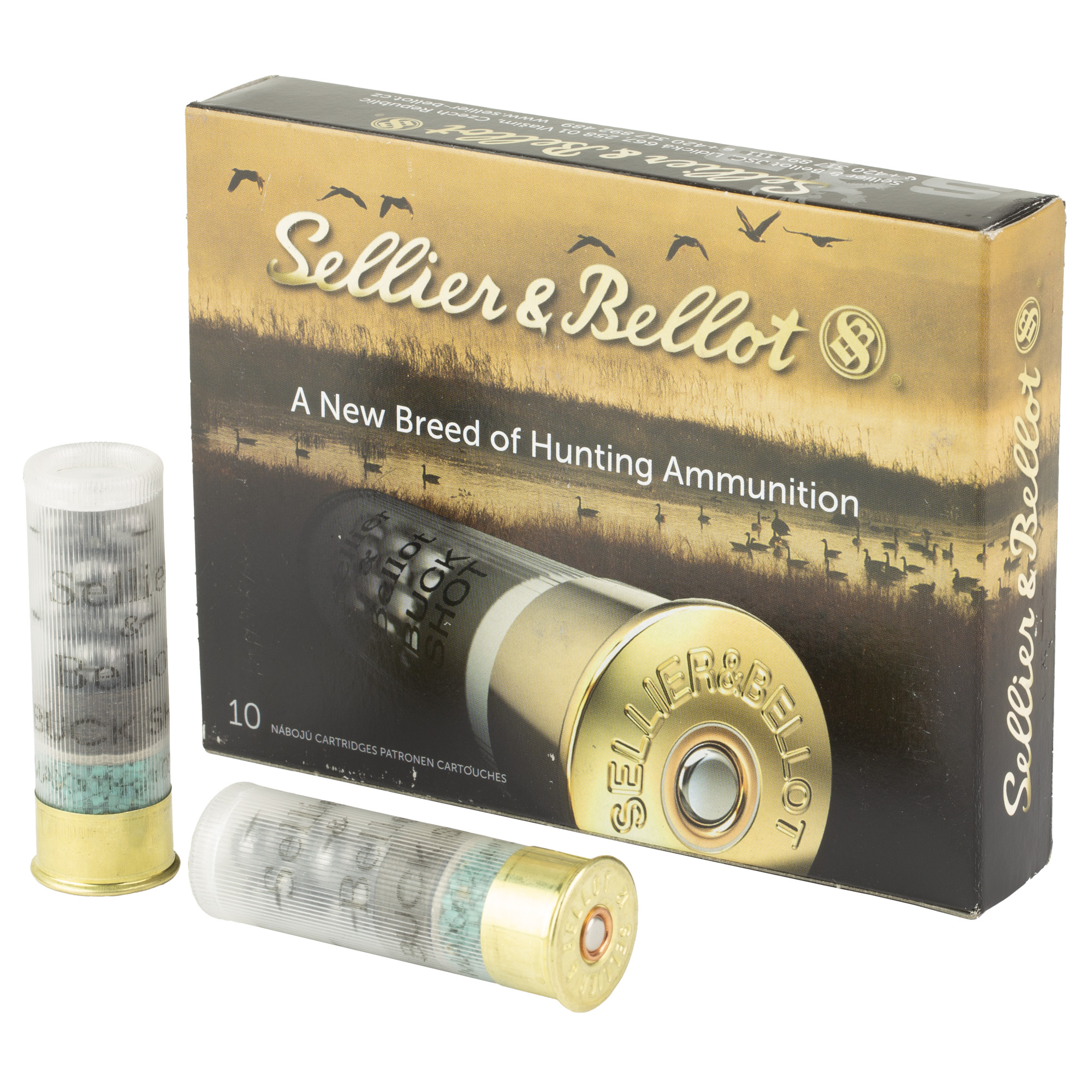 Sellier & Bellot Shotshell 12 Gauge 2.75" 00 Buck 12 Pellet