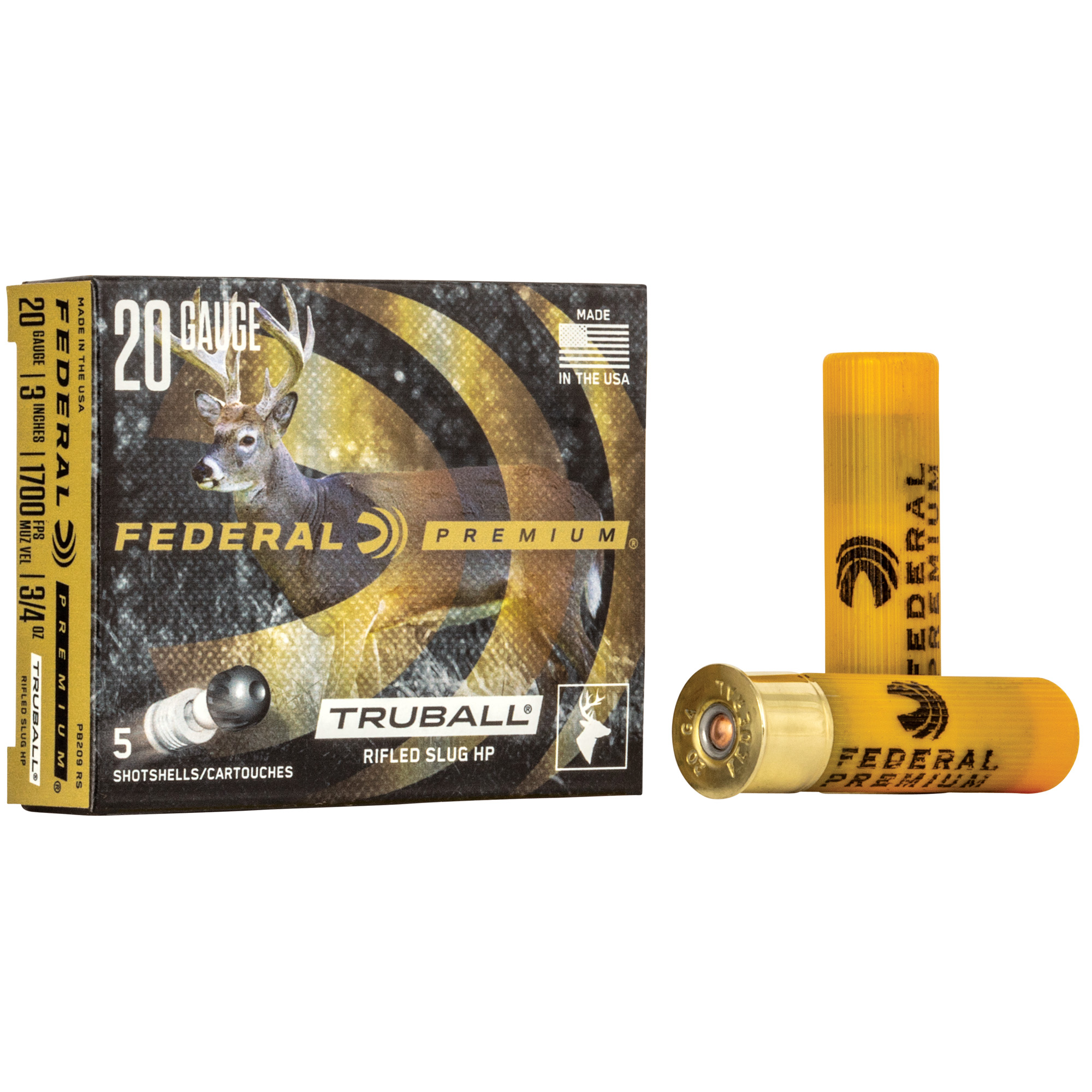 Federal Premium Vital Shok 20 Gauge 3" TruBall Rifled Slug