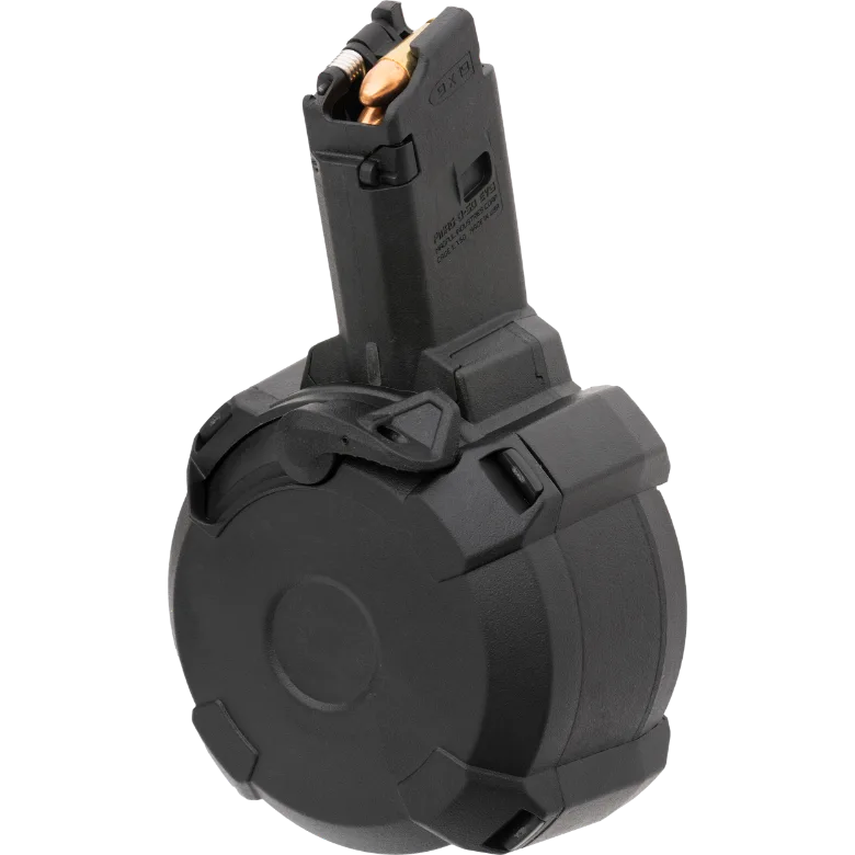 Magpul MAG1035-BLK 50 Round Drum 9mm Fits CZ Scorpion EVO 3 S1 Black Magazine