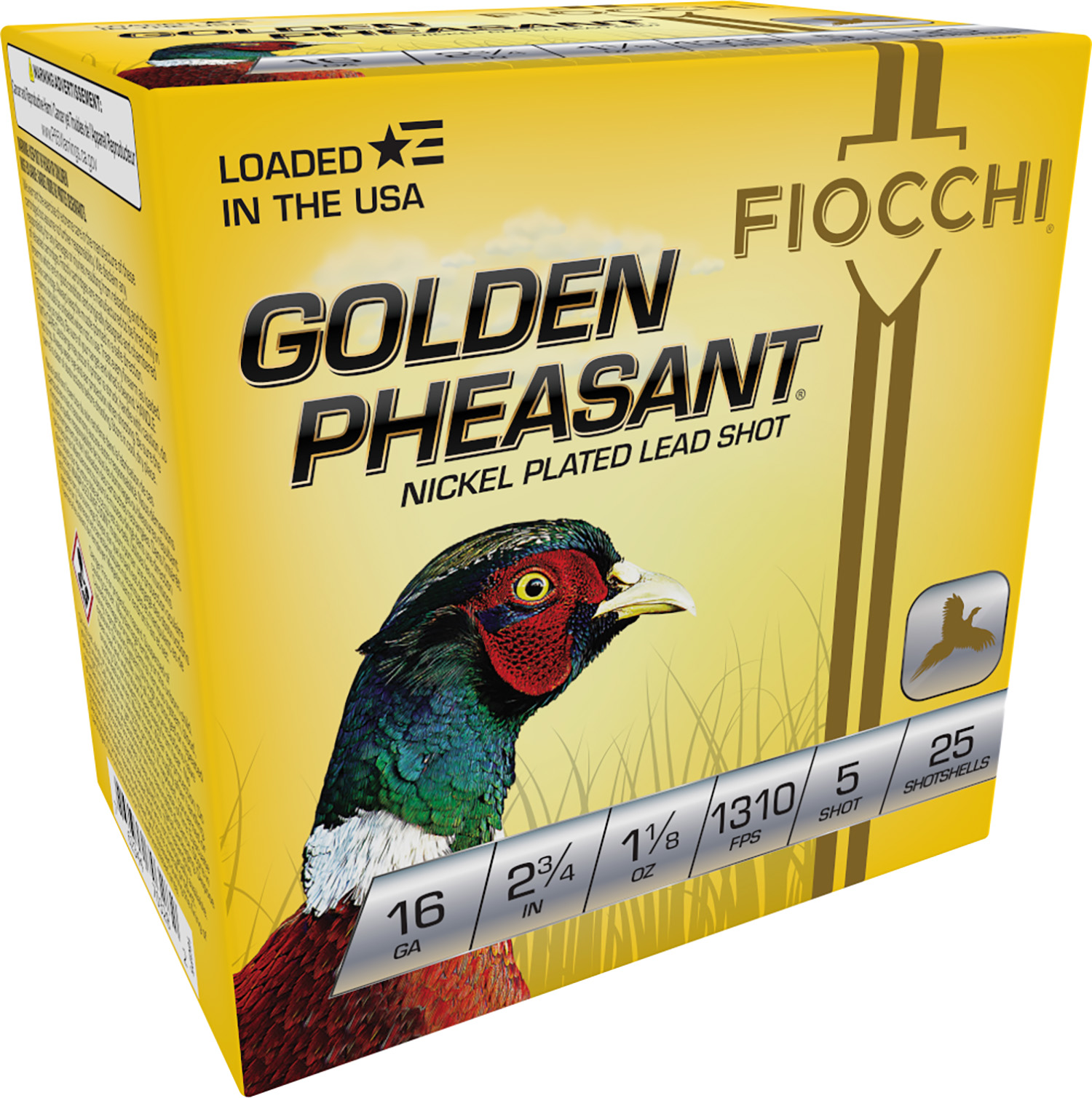 Fiocchi 16GP5 Golden Pheasant Extrema 16Gauge 2.75" 1 1/8oz 5Shot 25 Per Box/10 Case