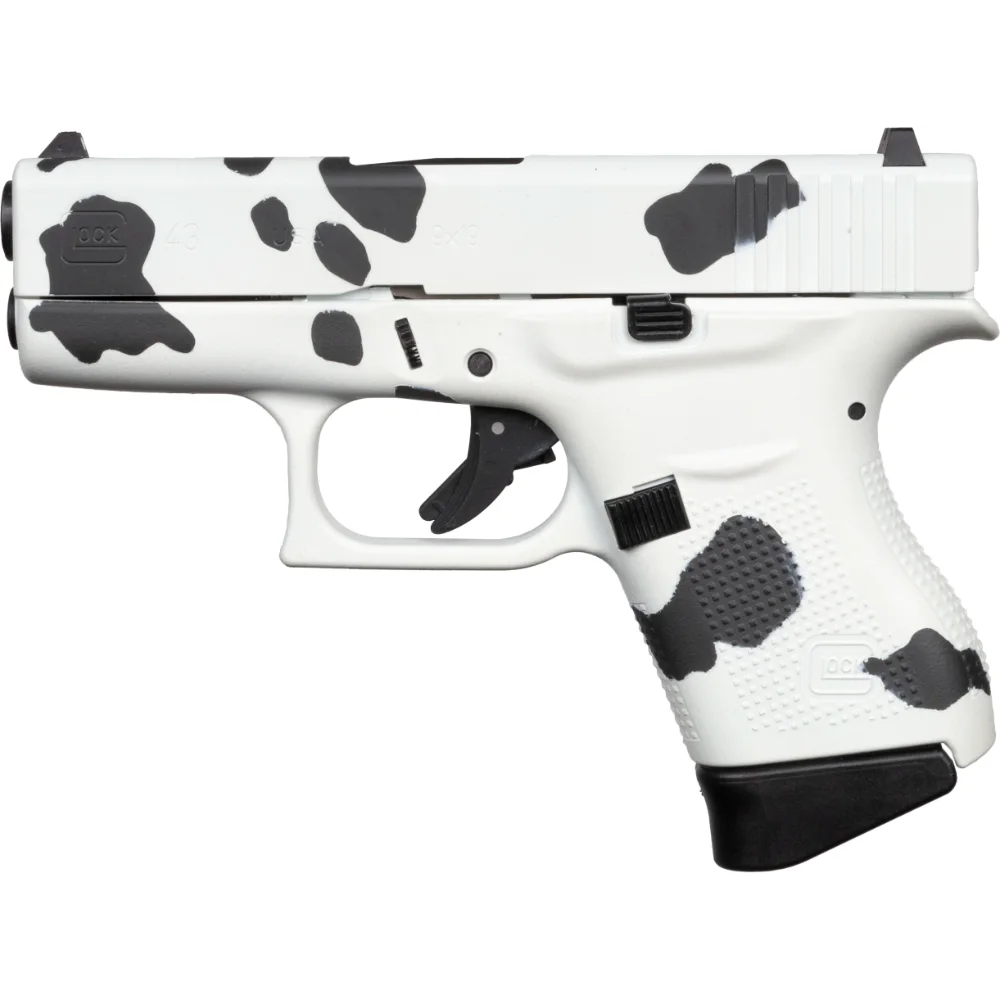 GLOCK 43 COW BLACK & WHITE 9MM 6RD PISTOL - image 1 of 2