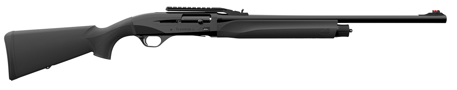 Retay USA GORSLBLK24 Gordion Slug 12 Gauge 3" 4+1 24" Black Vent Rib Barrel, Stainless Aluminum Receiver, Fixed w/Pistol Grip Black Synthetic Stock