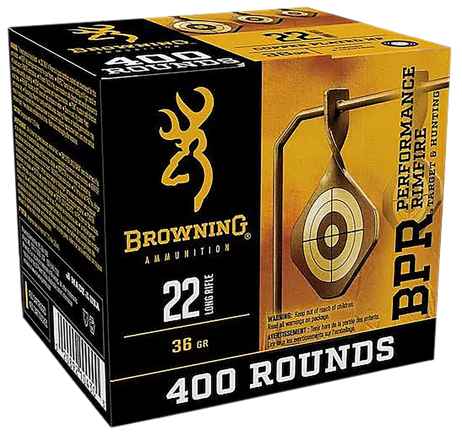 Browning .22 LR 36gr Plated HP 400rd