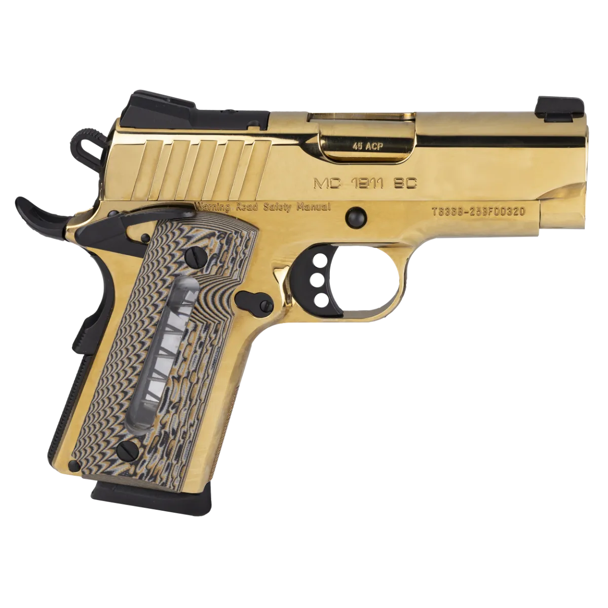 Girsan MC1911 SC GOLD PVD 45ACP 6+1 3.40" Steel Pistol