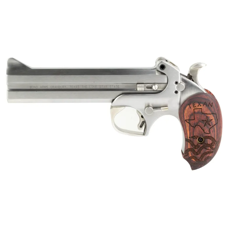 Bond Arms Texan 45LC/410 Derringer – 6" Barrel Rosewood Grip Stainless