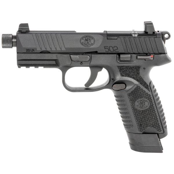 FN 502 Black Tactical 22lr 4.6" 15 Round Pistol