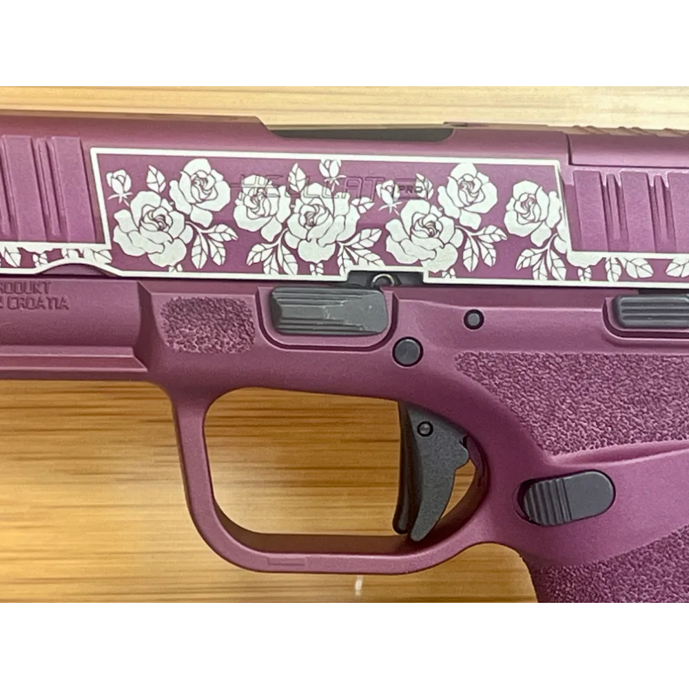 Springfield Hellcat Pro 9mm Black Cherry & Roses OR Handgun