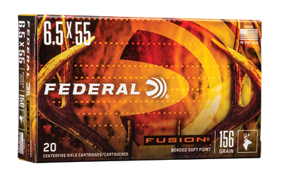 Federal Fusion 6.5x55 Swedish 156gr SP Ammunition 20rd Box
