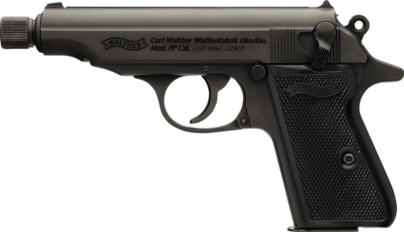 Walther PP SD Carry 32 ACP 8+1, 3.9 Threaded Barrel Black