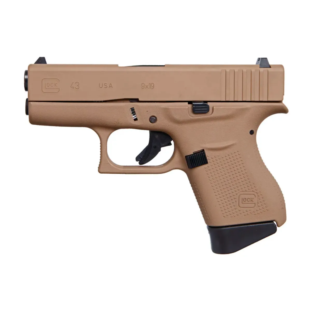 Glock 43 Davidson's Dark Earth 9mm 3.4'' 6-Rd Pistol