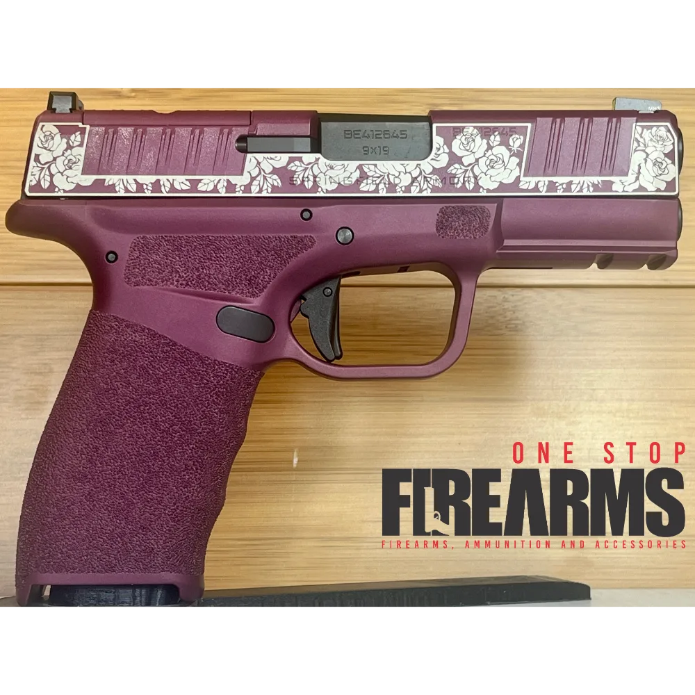 Springfield Hellcat Pro 9mm Black Cherry & Roses OR Handgun