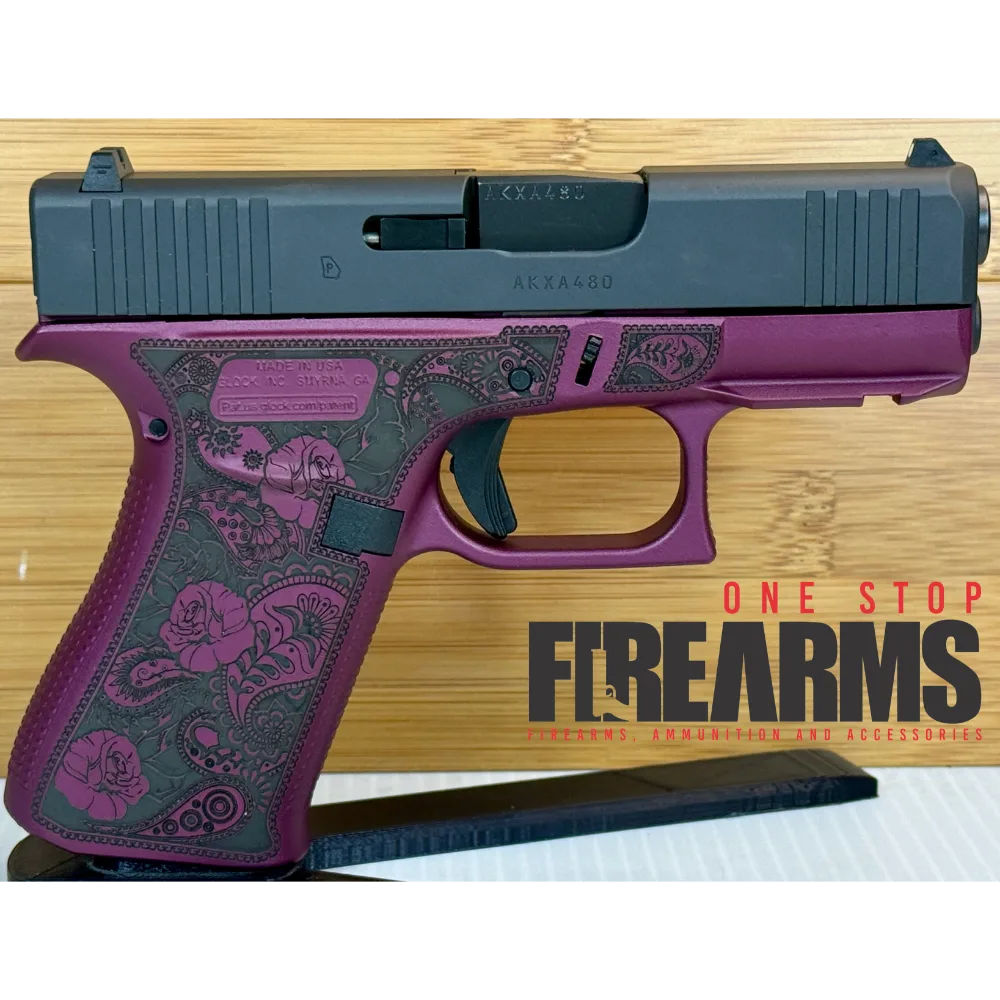 Glock 43X Paisley Grip Black Cherry 9mm 10rd Pistol