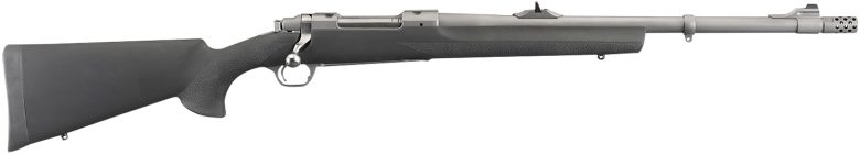 Ruger 57101 Hawkeye Alaskan Full Size 338 Win Mag 3+1 20"Matte Stainless Steel Threaded Barrel, Integral Scope Mounts Stainless Steel Receiver, Black Hogue OverMolded Synthetic Stock