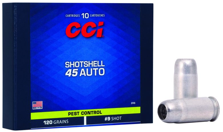 CCI 3745 Pest Control Shotshell 45ACP 120gr #9Shot 10 Per Box/20 Case