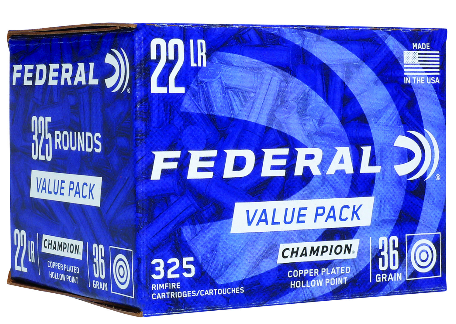 Federal .22 LR 36gr CPHP 325rd Value Pack