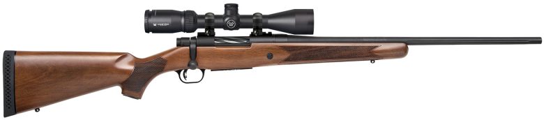 Mossberg 28057 Patriot  22-250 Rem Caliber with 5+1 Capacity, 22" Fluted Barrel, Matte Blued Metal Finish & Walnut Stock Right Hand (Full Size) Includes Vortex Crossfire II 3-9x40mm Scope