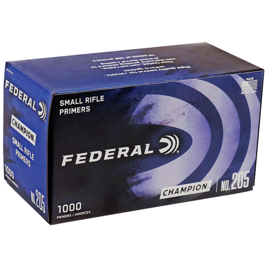 Federal Champion 205 Small Rifle Primers - 1000 Count