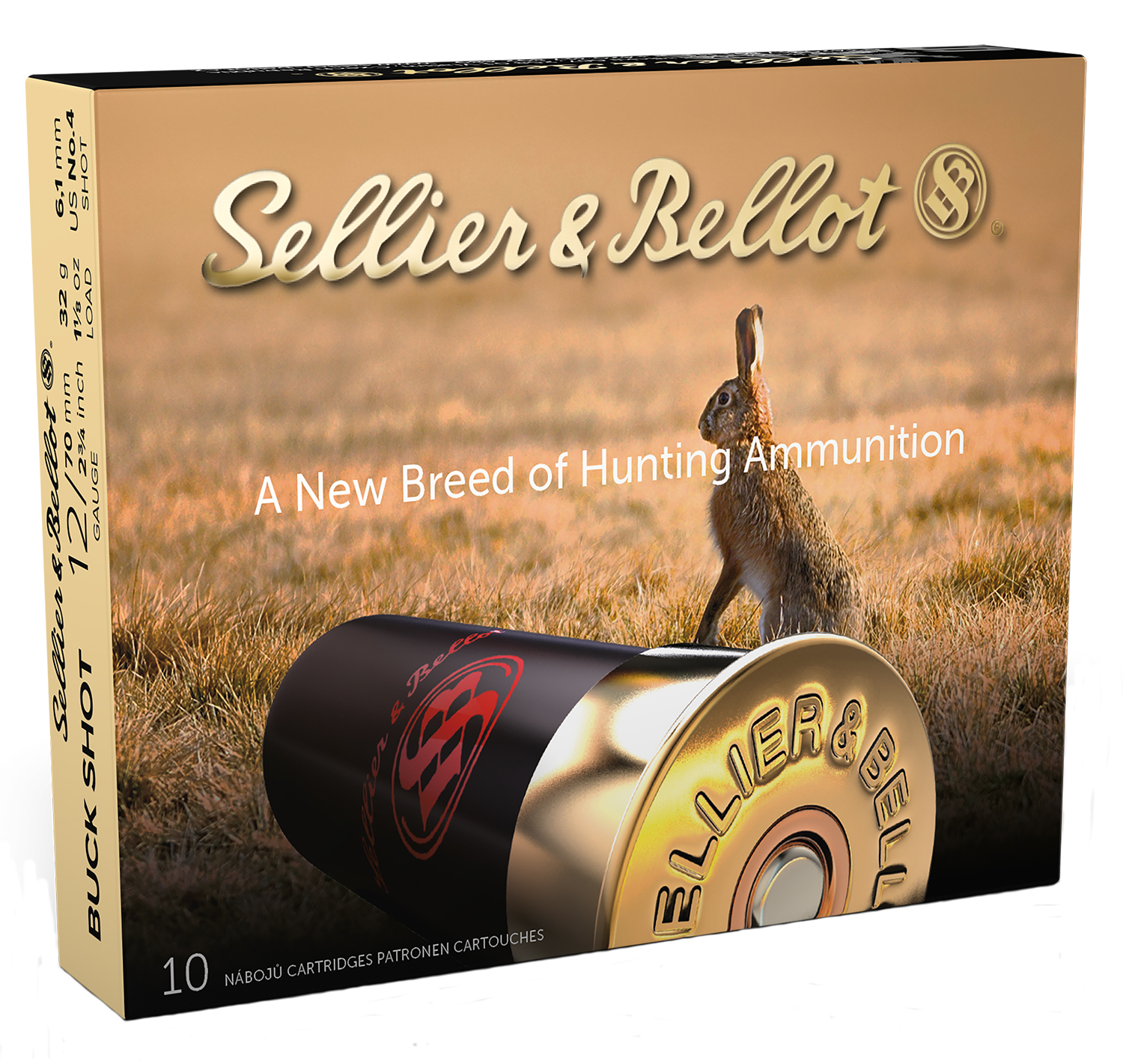 Sellier & Bellot Shotshell 12 Gauge 2.75" #4 Buck - image 3 of 5