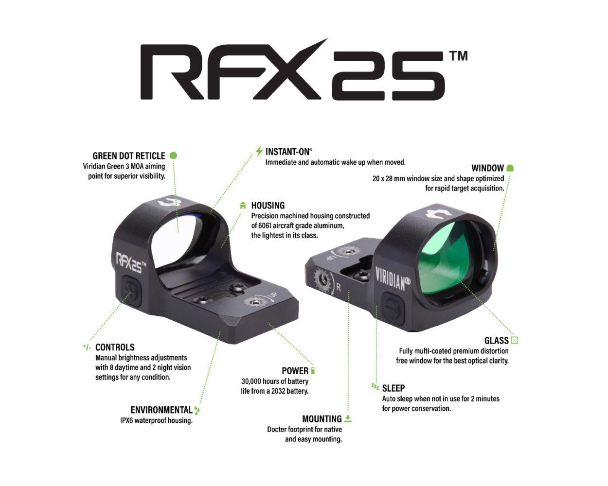 Viridian RFX25 Red Dot Sight - Black - image 8 of 10