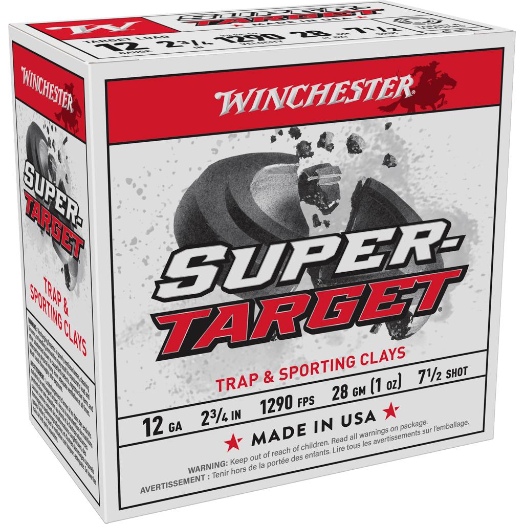 Winchester Super Target Shotshells 12 ga 2-3/4" 1 oz 1290 fps #7.5 25/ct