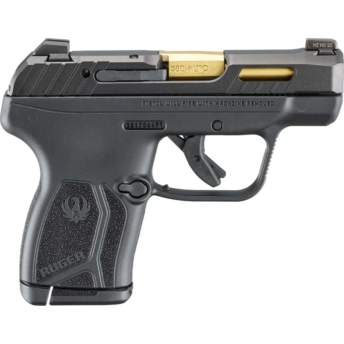 RUGER LCP MAX GOLD 380 AUTO 2.8" 10-RD SEMI-AUTO PISTOL