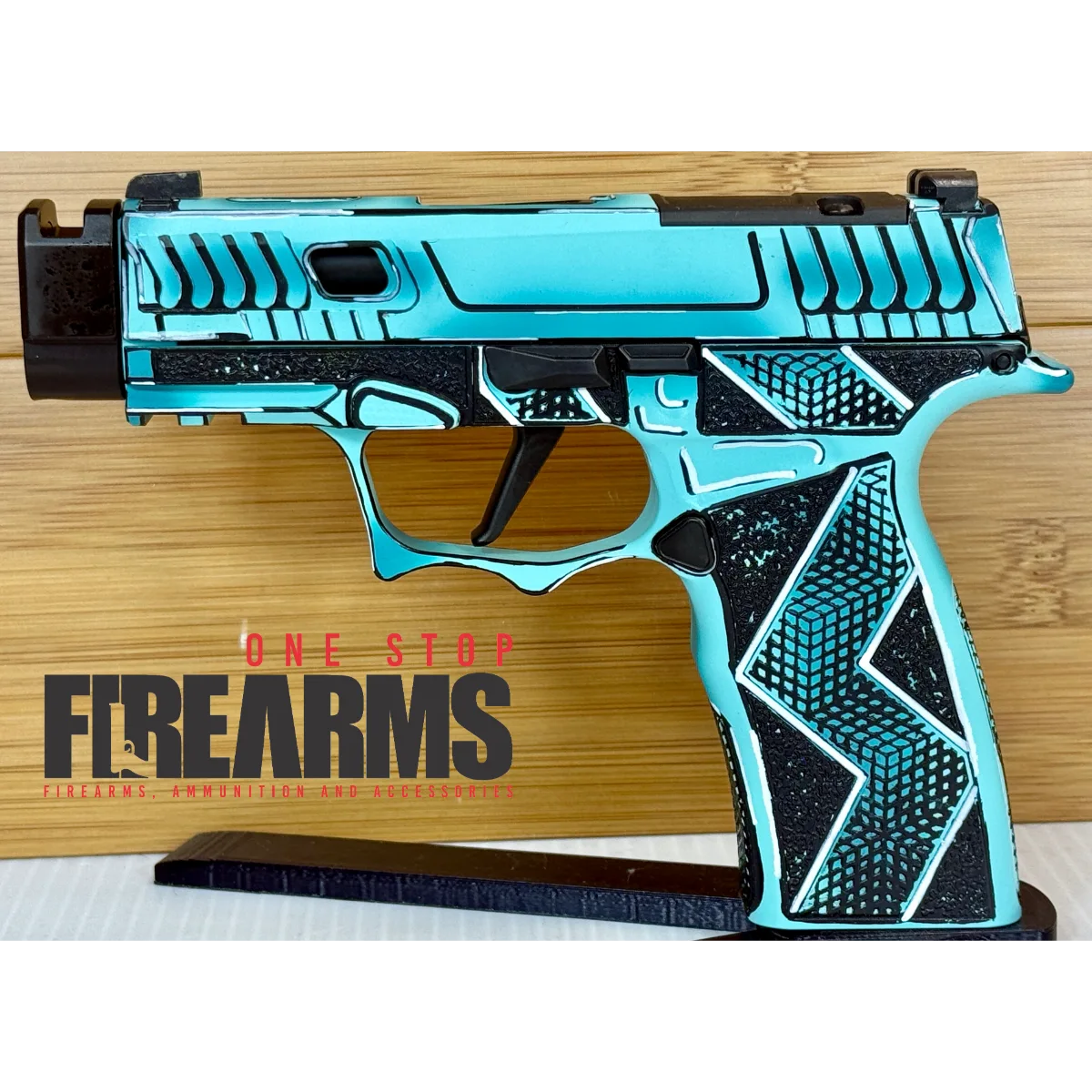 Custom Sig Sauer P365X Komodo Anime Blue Comp 9mm Pistol